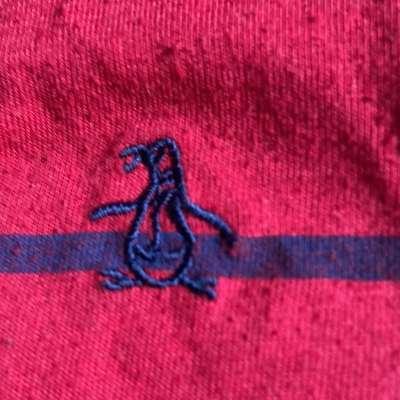 Penguin toddler 2T New red with blue stripes penguin logo on front - Picture 6 of 6